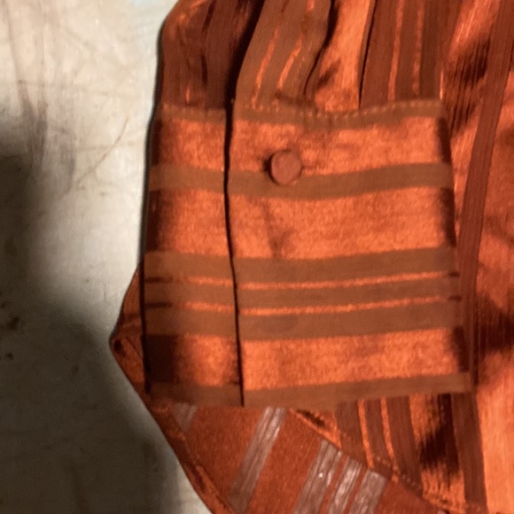 Button down rust blouse - Picture 3 of 4